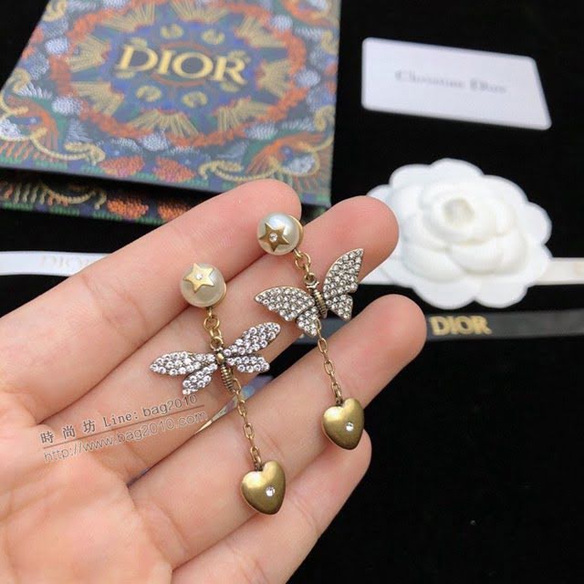 Dior飾品 迪奧經典熱銷款金色復古蝴蝶JADIOR耳釘耳環  zgd1384